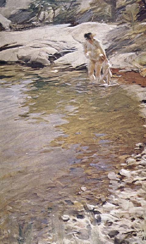 Anders Zorn med sin mamma oil painting picture